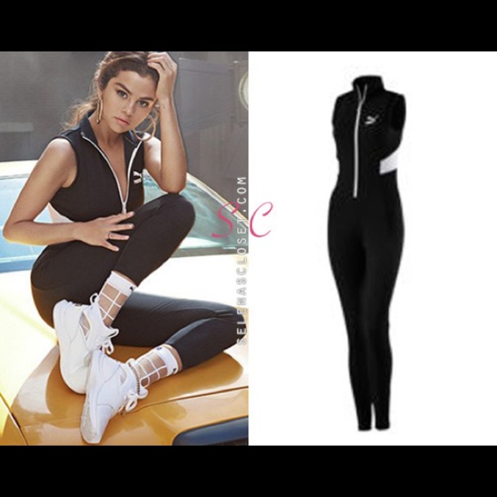 Puma Retro Ribbed Jumpsuit Tracksuit Bodysuit Selena Gomez
